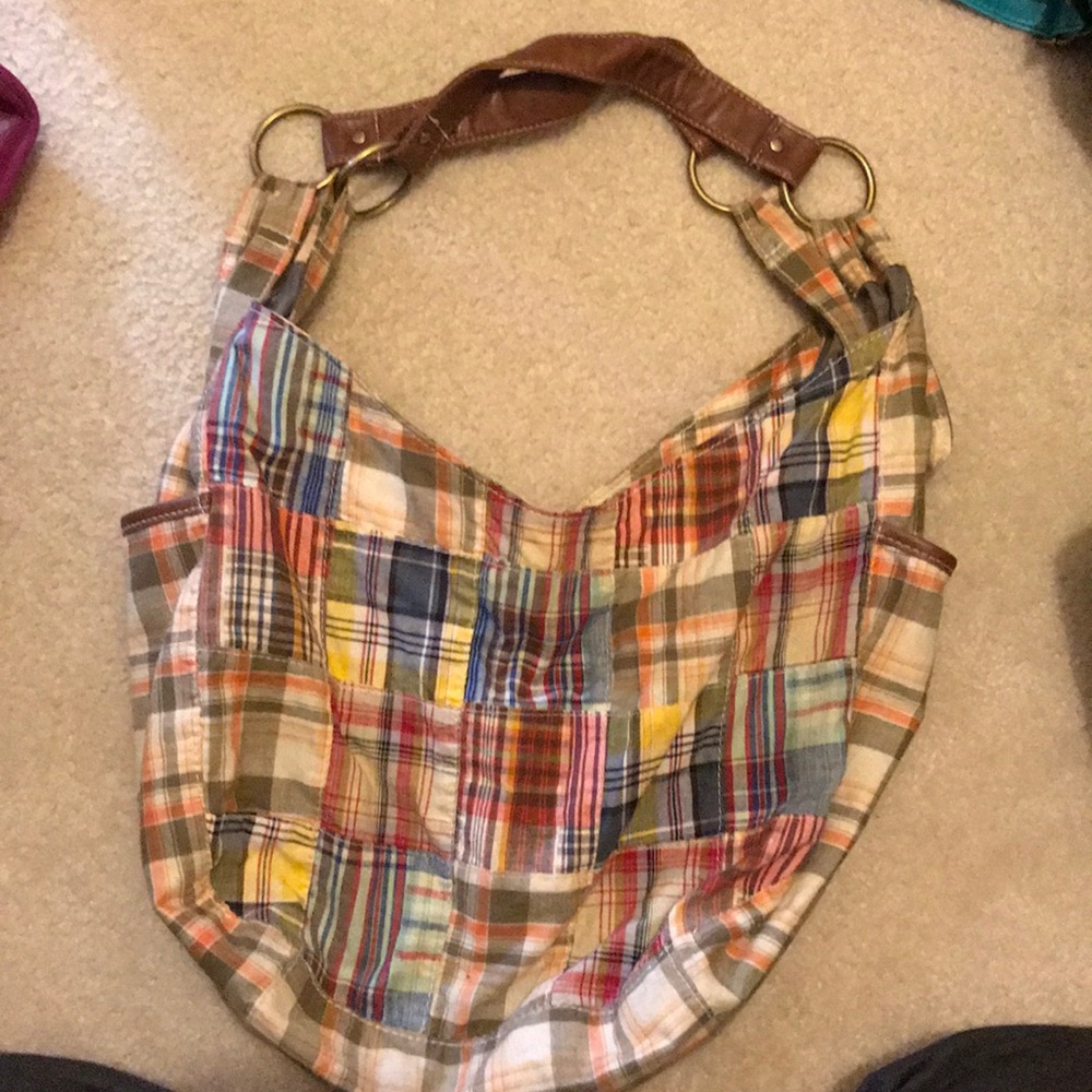 Plaid shoulder bag